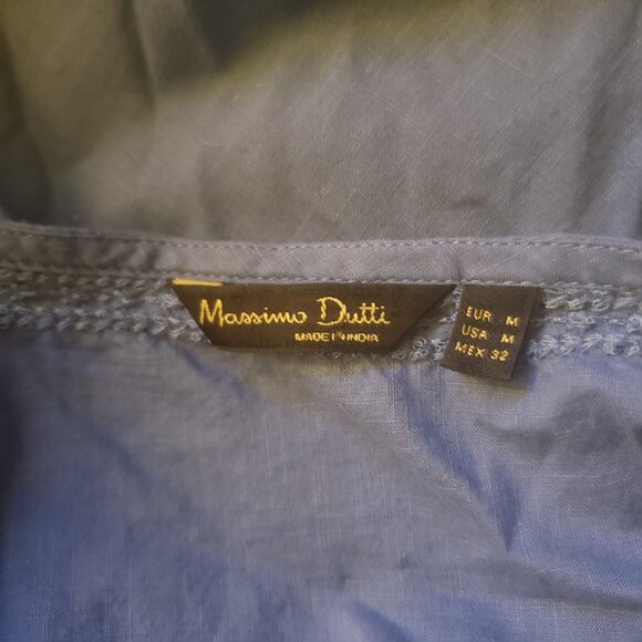 Mossimo Dutti Women's Sz M Blue Embroidered Blouse, Top - Picture 5 of 5